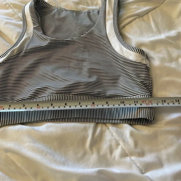All Fenix Sports Bra grey and white stripes size small,  yoga, running, cycling. - Picture 10 of 11